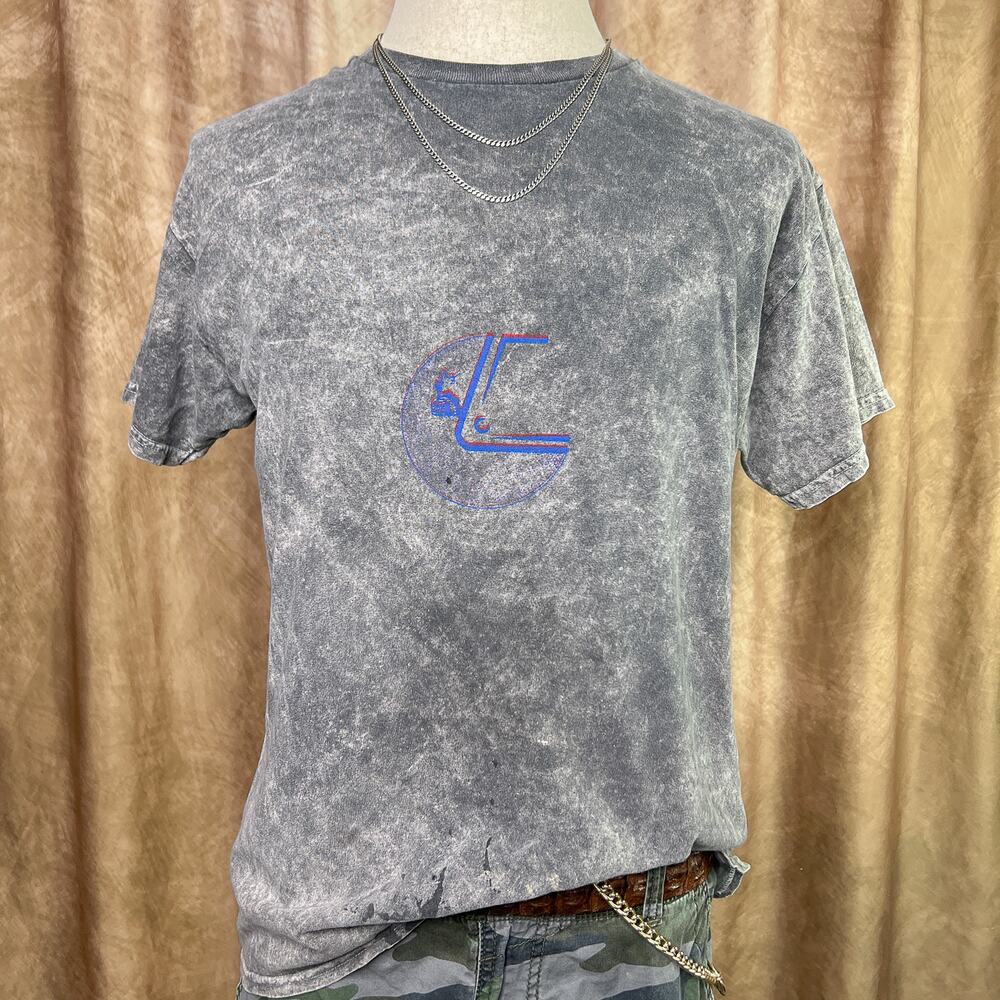 Vintage Y2K Skater Grunge T-Shirt Acid Wash Vinyl Record Graphic Tee Indie